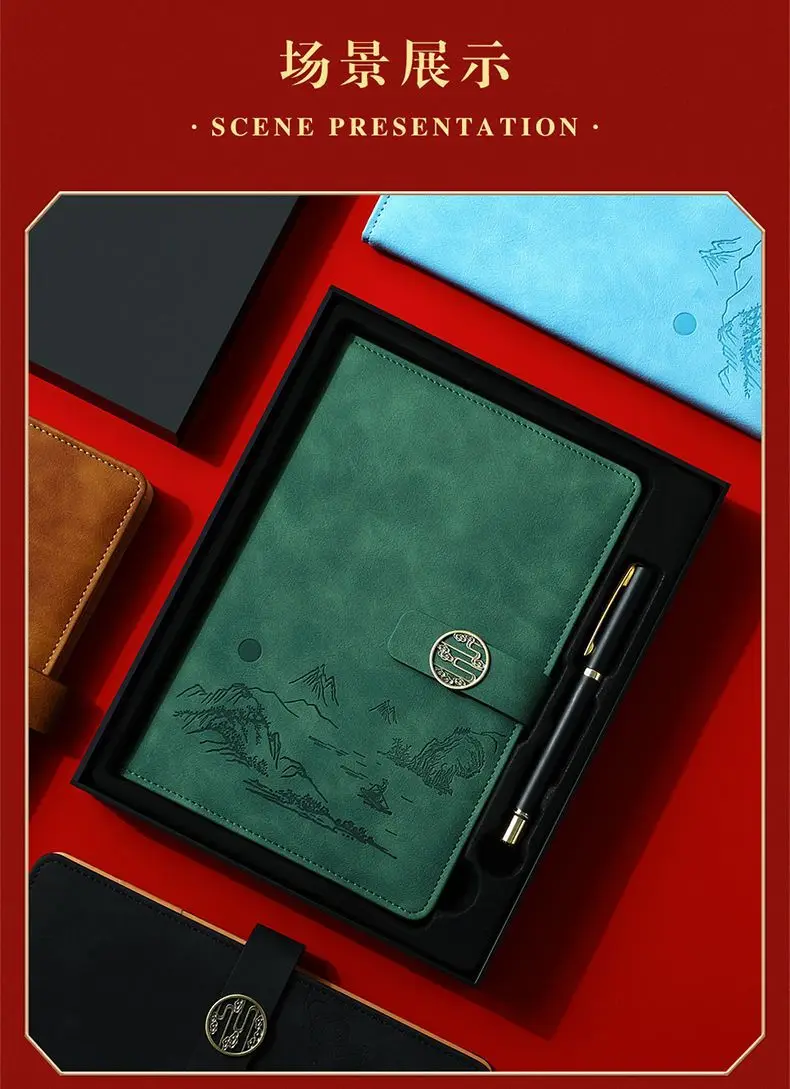 

Китайский шикарный винтажный блокнот, студенческий блокнот, кожаный деловой блокнот А5, канцелярская подарочная коробка