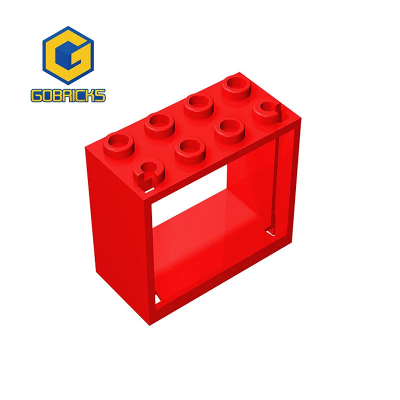 Gobrick 10 шт. кубики MOC кирпичи 60598 2x4x3 оконная рама Ldd60598 для строительных блоков детали для строительства рождественские подарочные игрушки