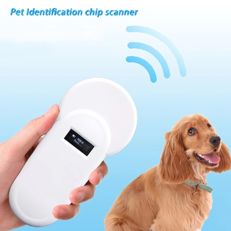 

Portable Pet ID Microchip Reader Animal ID Microchip Scanner USB Recharge High Brightness OLED Display for Pets Tracking