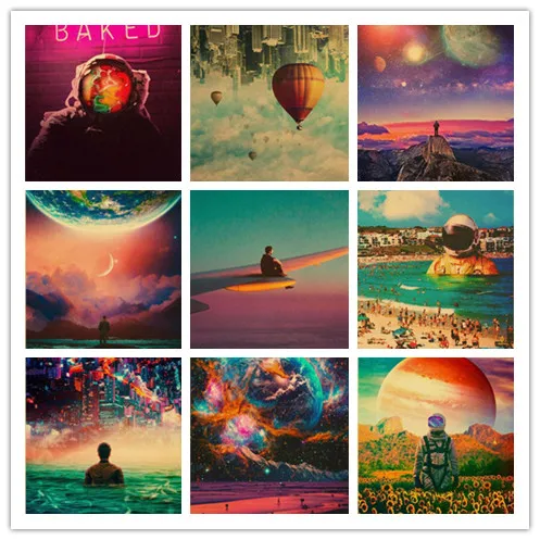 

Astronaut Dreaming In Space Diamond Painting Picture Vintage Poster Rhinestone Embroidery Living Room Home Bar Decoration Wall