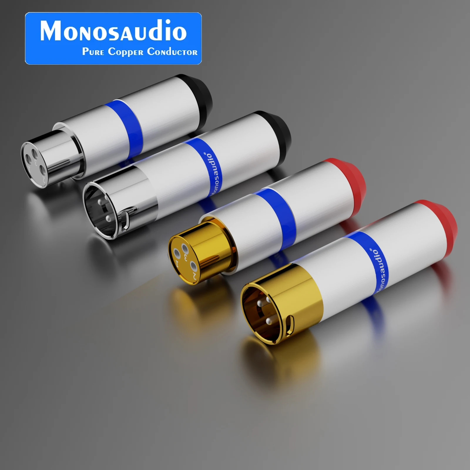 Монолаudio XMF706G/R из чистой меди с золотым/родиевым покрытием XLR штекер/гнездо