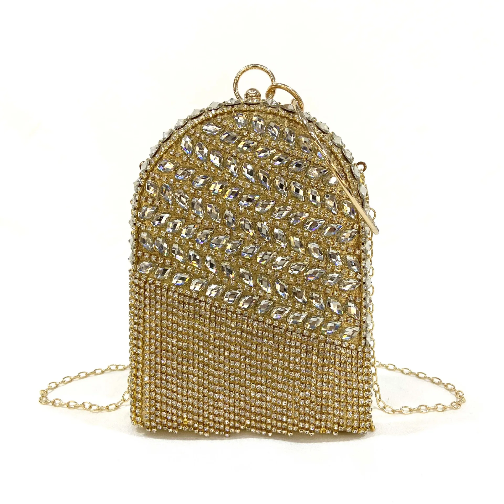 2023 New Women Diamond Tassel Evening Bags Single Side Clutch Bags Party Dinner Purse With Chain 4 Colors Drop Shipping