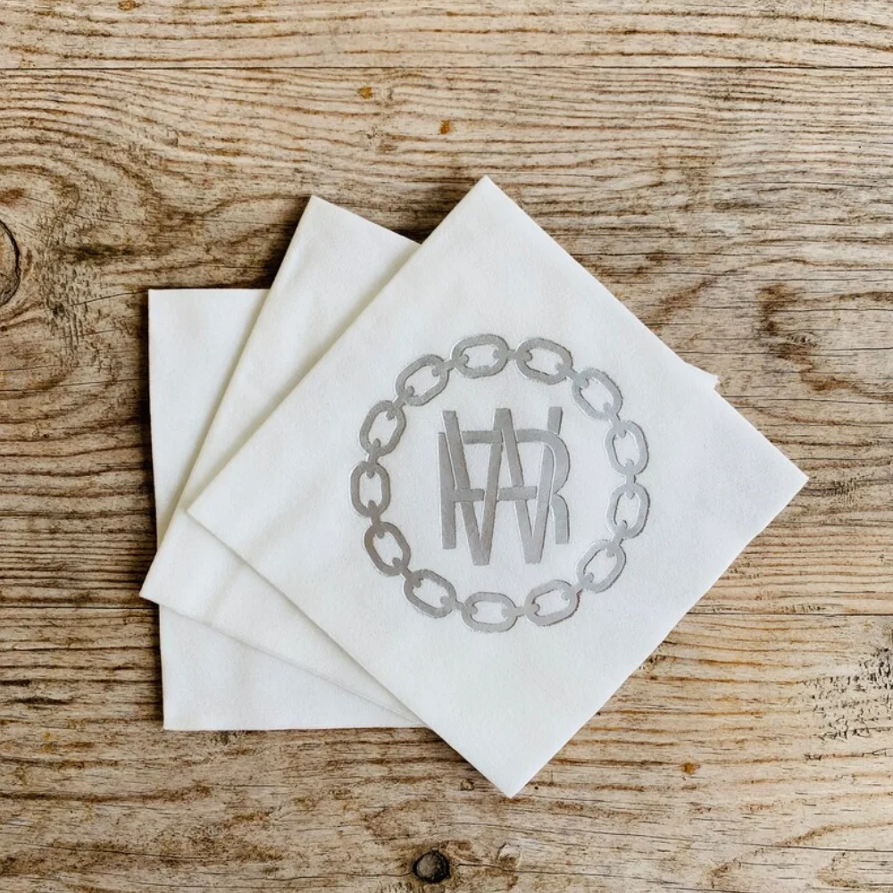50pcs Monogrammed Linen Like Napkins, Guest Towel, Restroom, Personalized, Dinner Napkin, Cocktail,Thanksgiving, Christmas