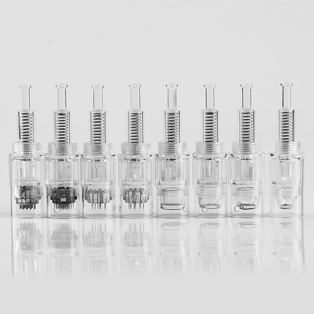 

10/50 Pcs Screw Cartridge Micro Needles 9/12/24/36/42/ Nano Bayonet Microneedling meso Cartridge For Electric Derma Pen