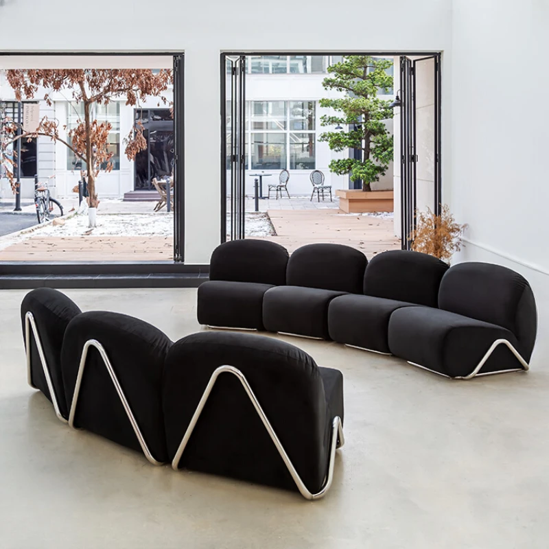 Предпочитаемый Модульный Диван-стул домашний изогнутый диван из нержавеющей