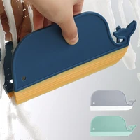 cute whale styling wiper car window water squeegee cleaning brushes bathroom mirror household rubber washing scraper cleaner