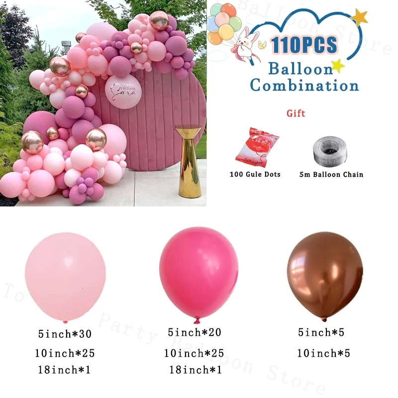 

Розовая арка из воздушных шаров