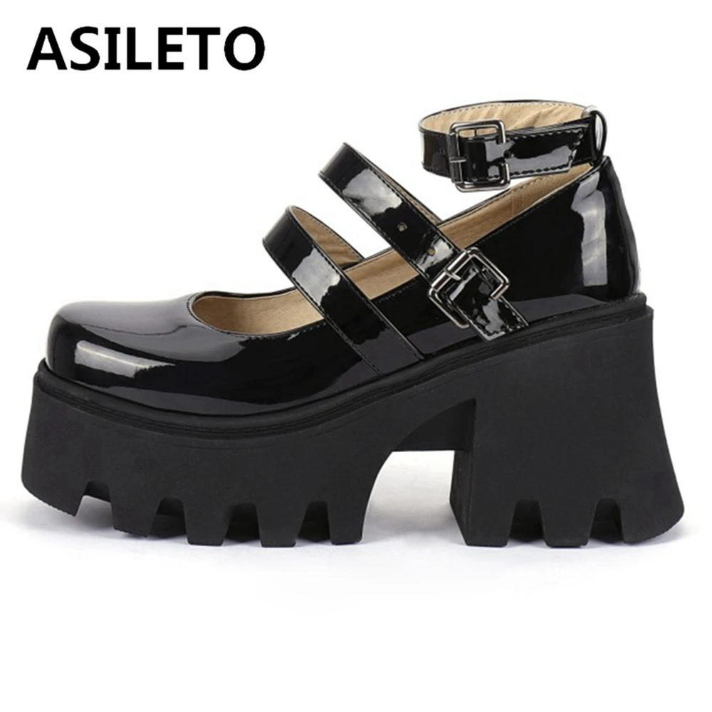 

ASILETO женские туфли Zapatos De Mujer Zapatos Mary Jane Goth панк Платформа Лолита женские мягкие дамские студенты для колледжа F1644