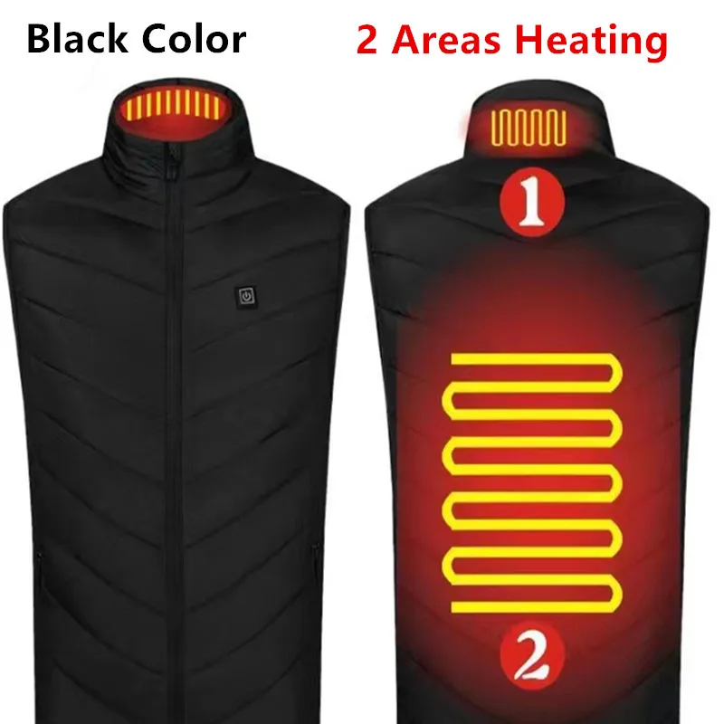 New Arrival Men Down Vests Three Temperatures Adjustment Heating Vest Casual Autumn Winter Men Jackets Heating Down Vest for Men