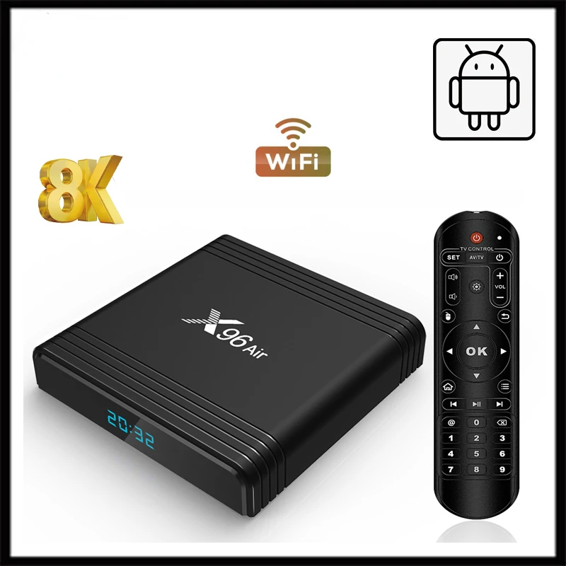 

X96 Air Amlogic S905X3 Android 9.0 TV Box 4Gb 64Gb HDMI-Compatible Dual Wifi Media Player Play Fast TV Set Top Box 4Gb 32Gb