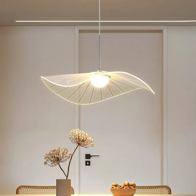 

Подвесные светильники в виде листьев лотоса, скандинавский акриловый декоративный осветительный прибор для гостиной, спальни, столовой, комнатные лампы