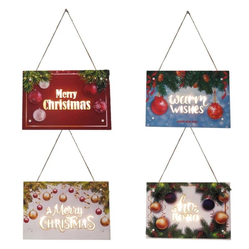 

Рождественская вывеска, светильник с надписью "Merry Christmas", деревянная подвеска для дома и улицы