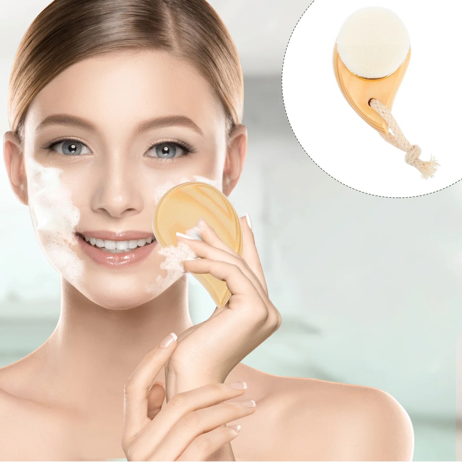 Деревянный массажер для лица удаления макияжа