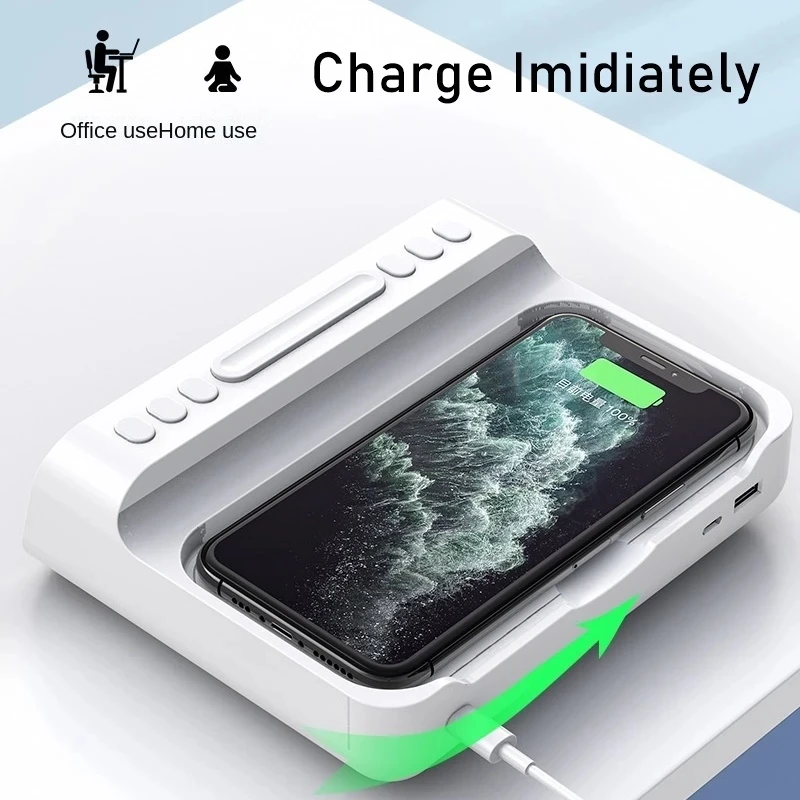 

15W Mobile Phone Charger Wireless Magnetic Fast Charging With LED Alarm Clock Phone Charger With Temperature Display Multi Charg