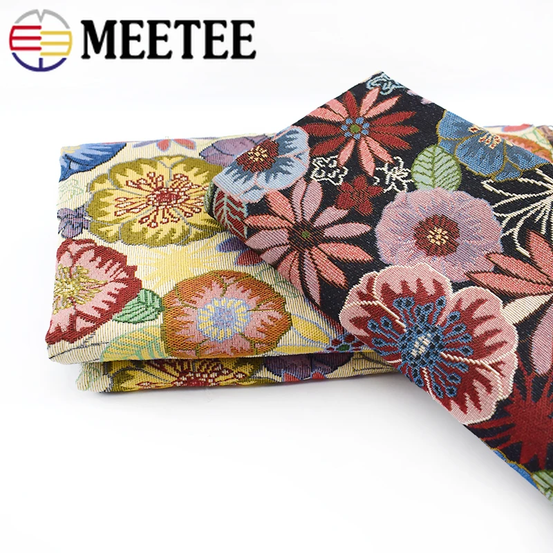 

50*150cm Meetee Ethnic Jacquard Fabric Polyester-Cotton Yarn-dyed DIY Luggage HomeTextiles Sofa Decoration Sewing Accessories