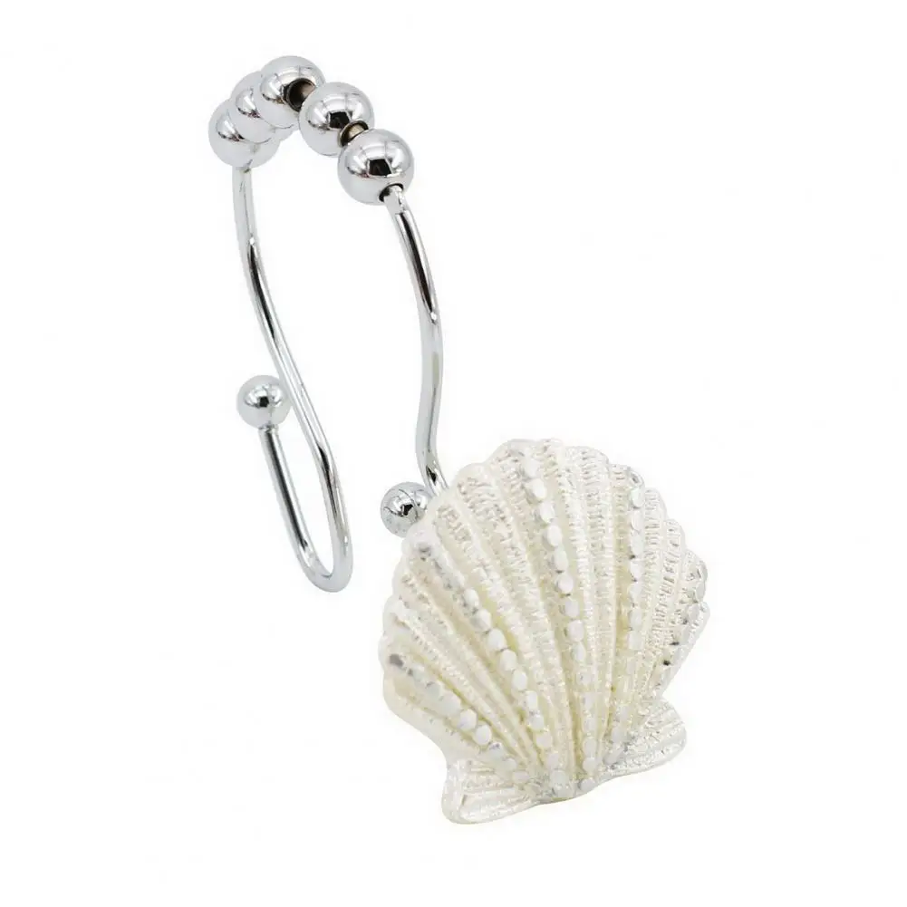 

Practical Starfish Easy to Install Double Ear Curtain Hanging Rings Stainless Steel Curtain Hook Rings Household Supplies