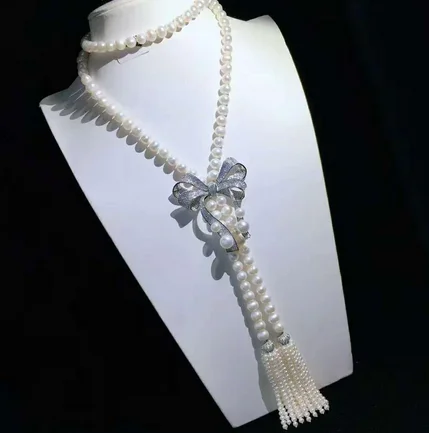 Hand knotting women's jewelry 8-9mm 48
