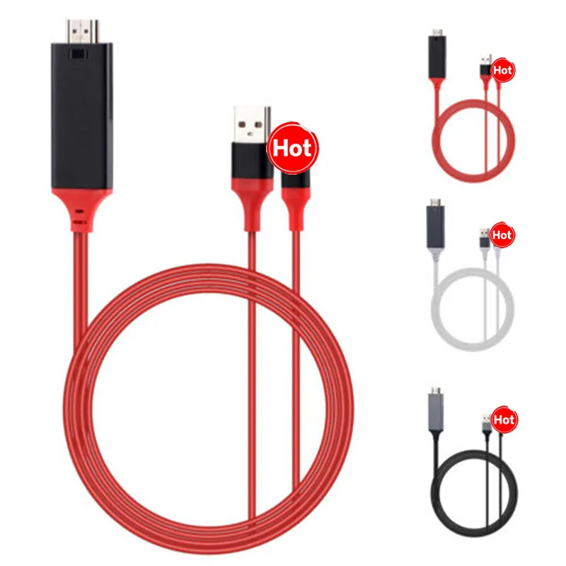 2 м USB Освещение HDMI-совместимый HDTV AV кабель адаптер для iPhone 6 6S 7 8 Plus X XR XS 11 Pro Max