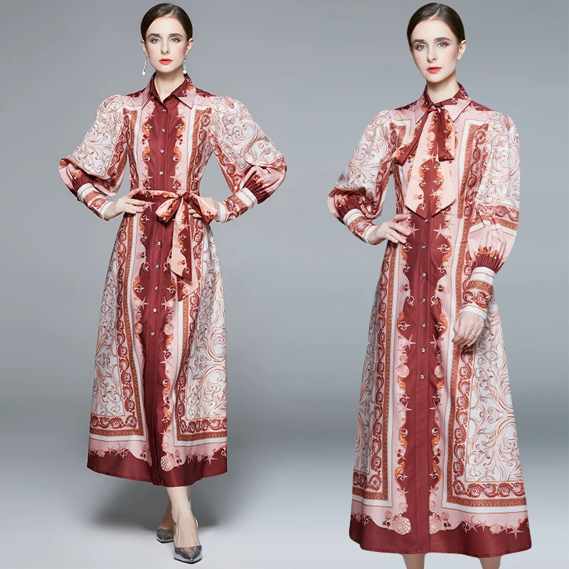 

Spring and autumn new European and American big-name retro palace style princess sleeve lace dress LDY6751078