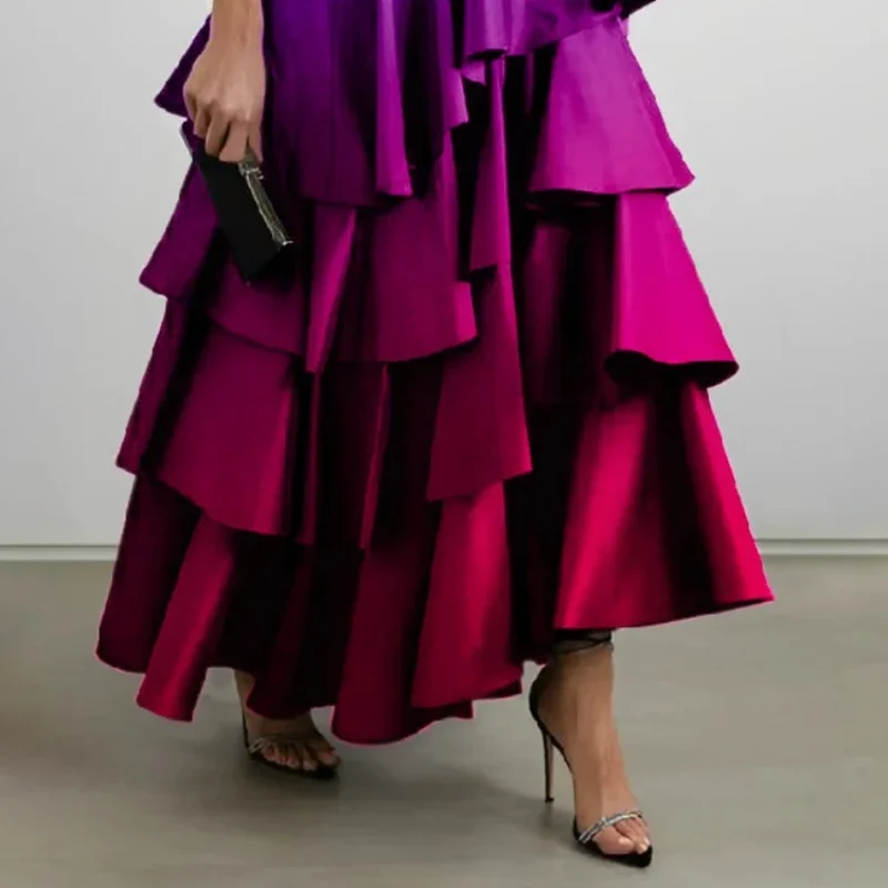 Beautyblue элегантные вечерние платья для женщин 2024 длинные юбки с градиентом модная