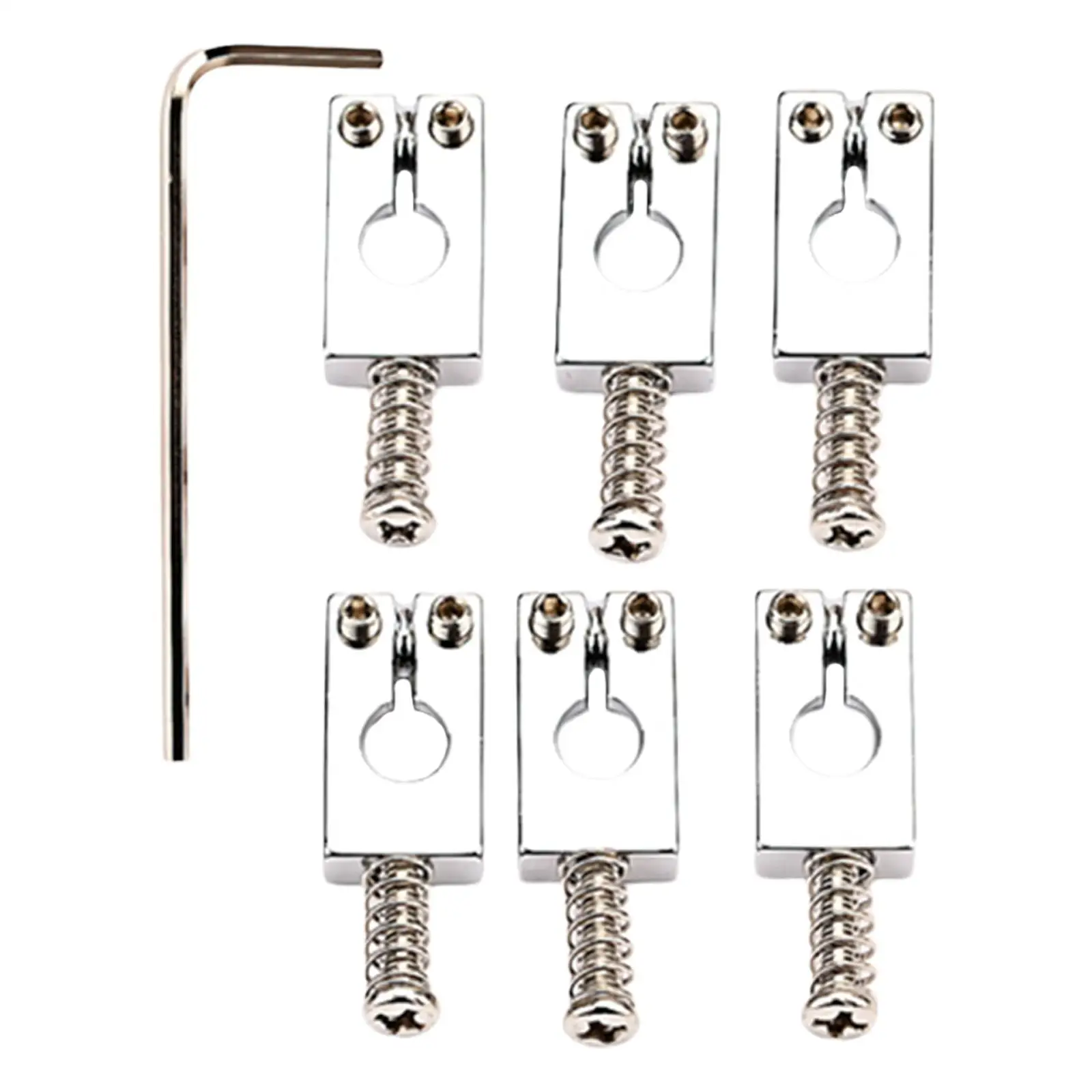 

6 Pieces Guitar Bridge Saddles Durable for Electric Guitar ST Style Guitar