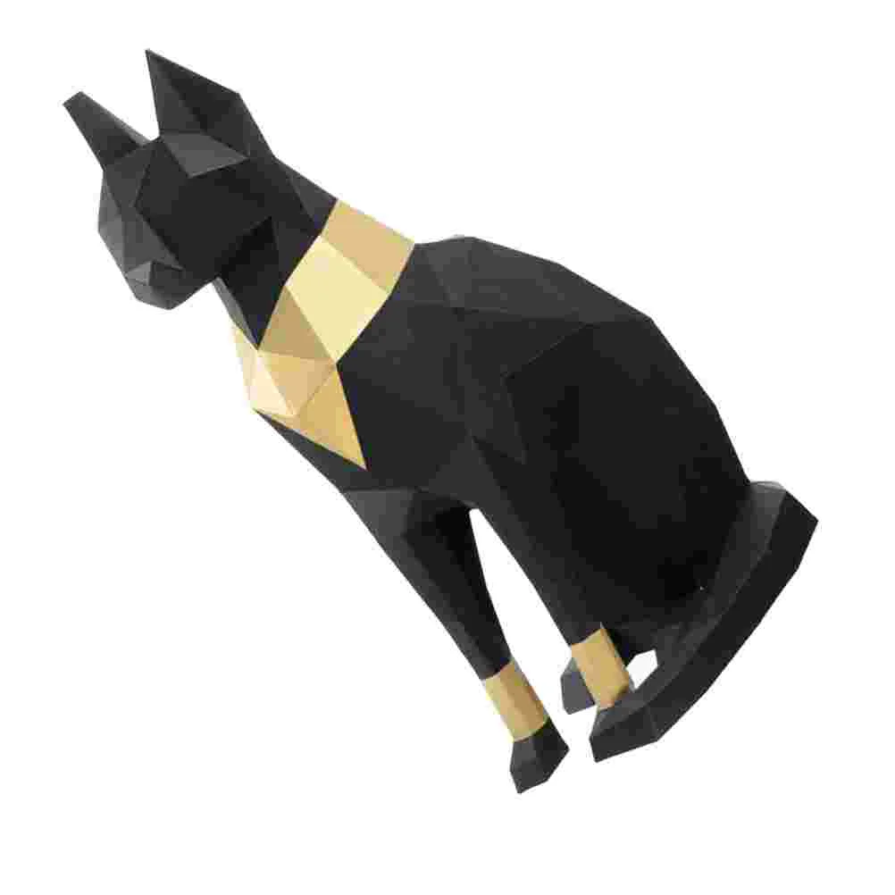 

Origami Paper 3D Model World Papercraft Kit Cat Toy Stereoscopic Molded Egyptian Three Decoration Hand Ornaments Geometric