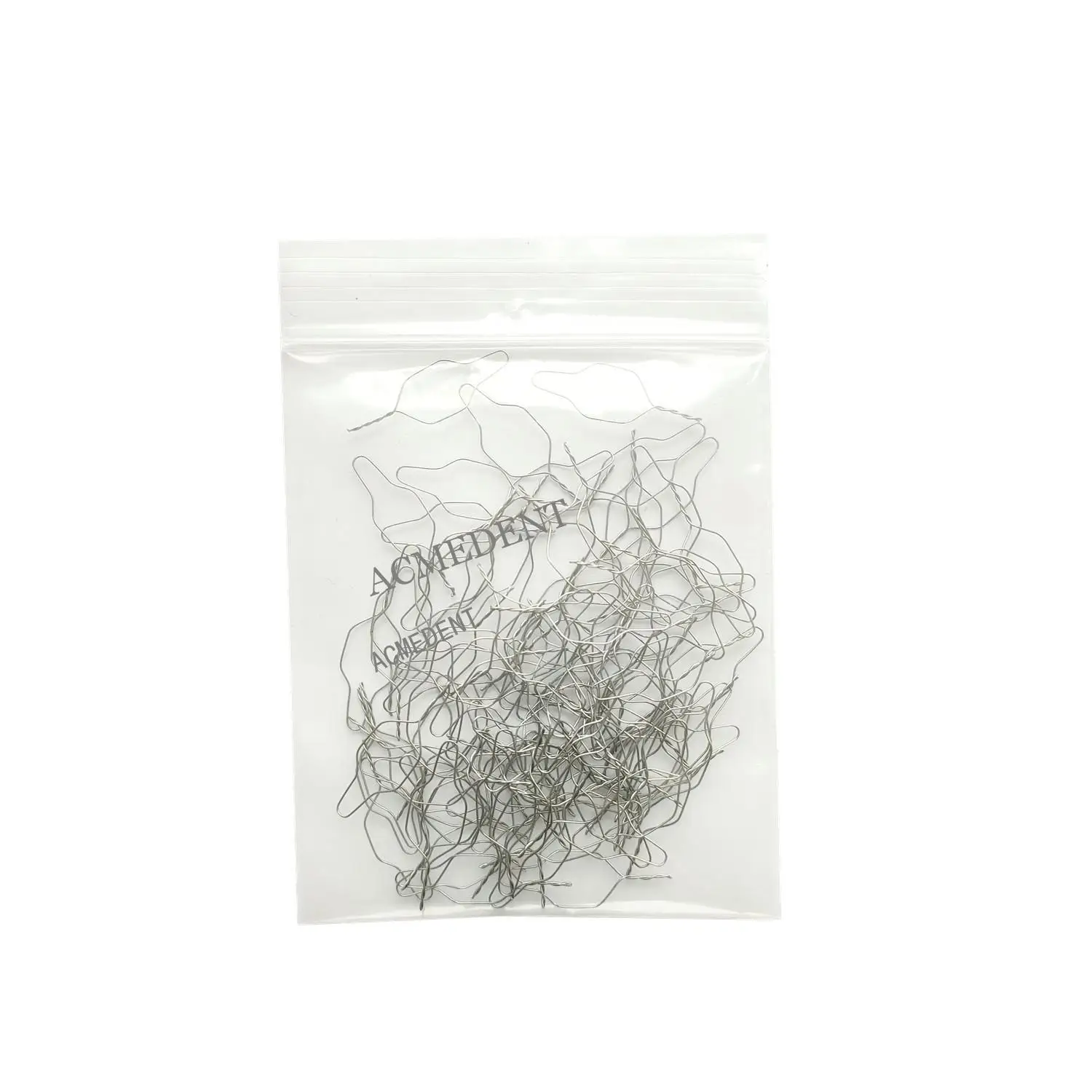 200pieces Dental Orthodontic Ligature Wires Ortho Preformed Ligature Wire Tiwsted No Kobayashi Hook for Orthodontic Braces