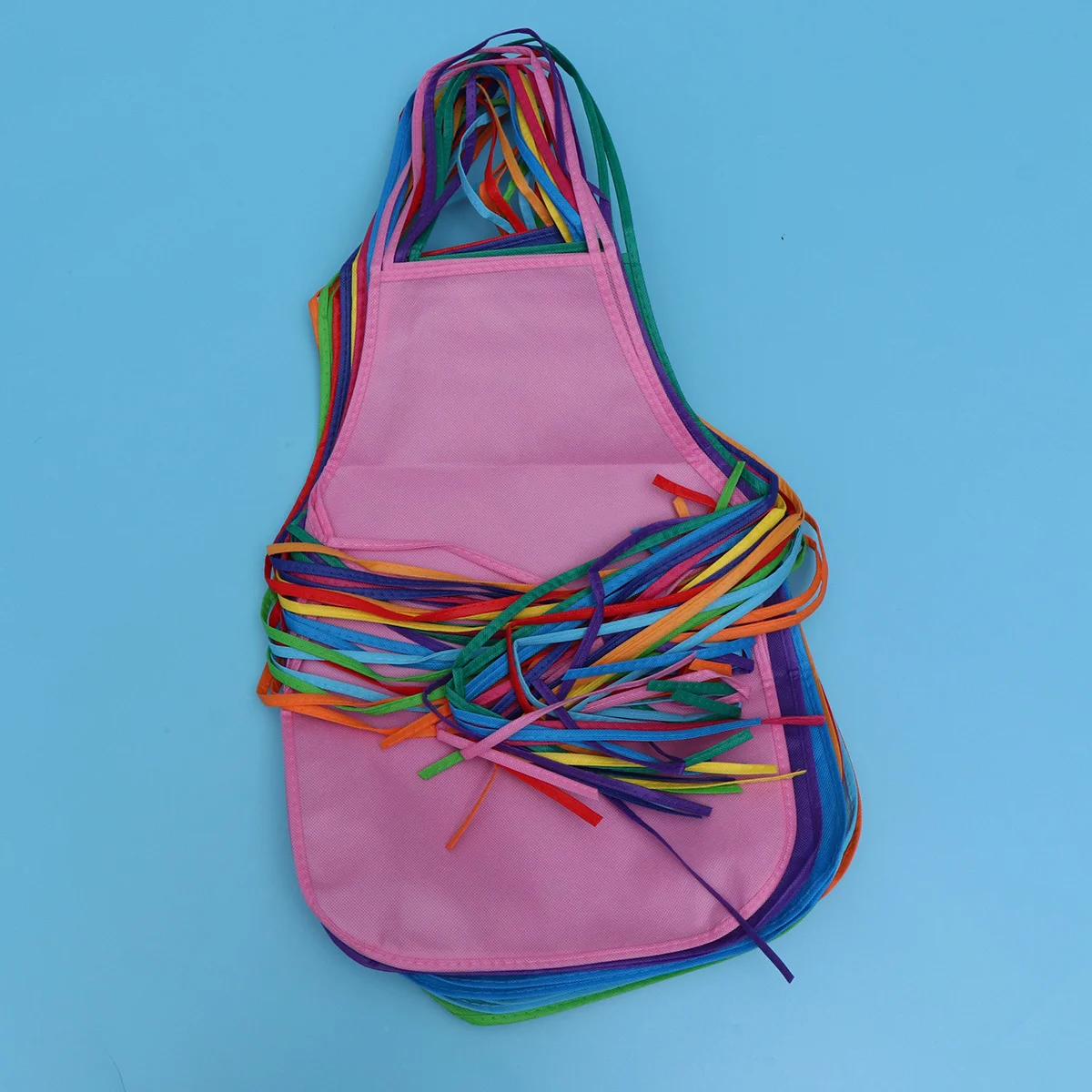 

24pcs Kids Artists Apron Childrens Painting Aprons Kitchen Apron Colorful Girl Chef Role Play Costume Pretended Cooking