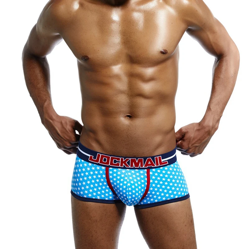 

HaleyChan 1Pc Men's Underwear Star Pattern Cartoon Panties Boxershorts Men Cotton Boxers Mens Boxer Briefs Mens Lingerie Panties