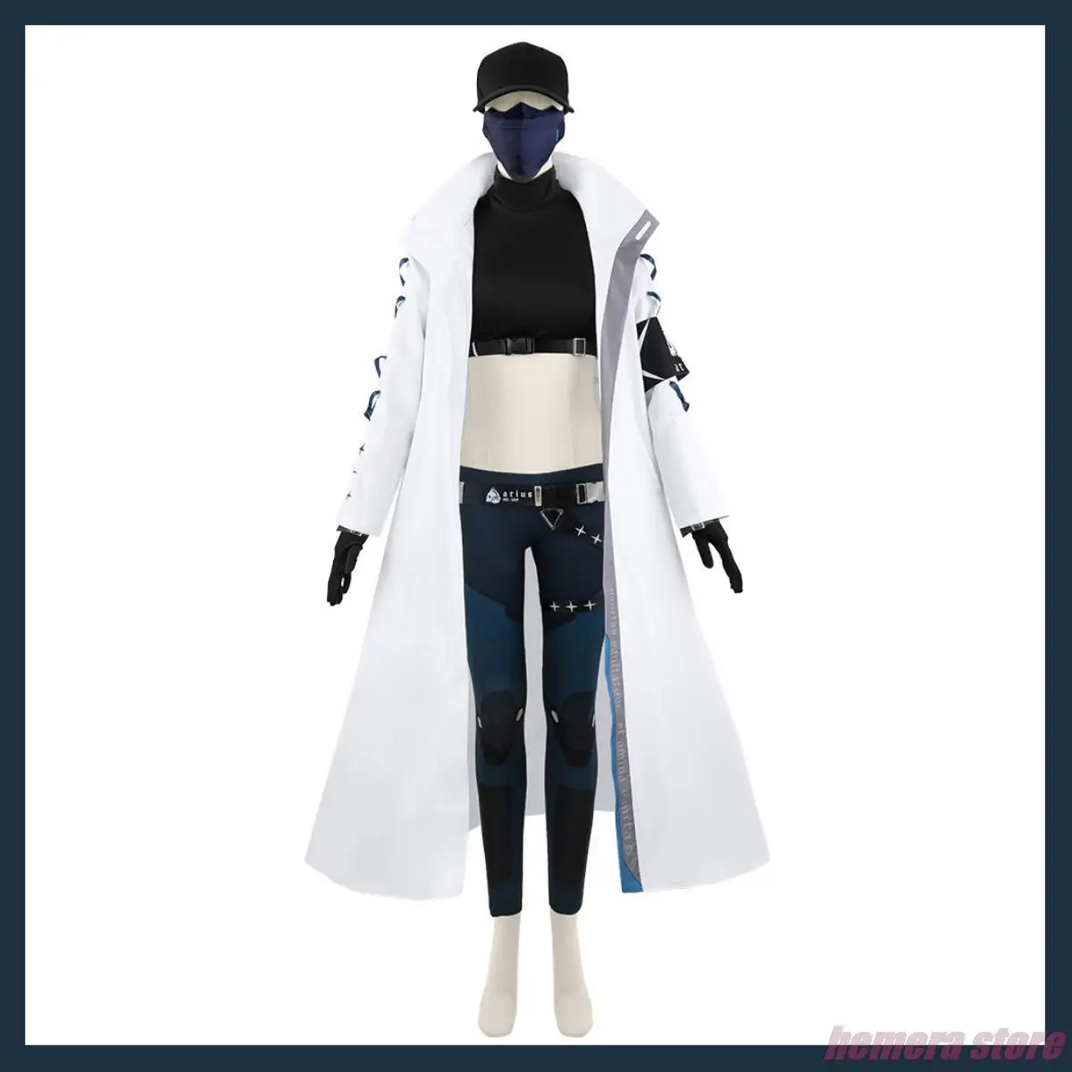 

Anime Game Blue Archive Project MX Jomae Saori Cosplay Costume Wig Long Trench Coat Boot Woman Sexy Halloween Carnival Suit