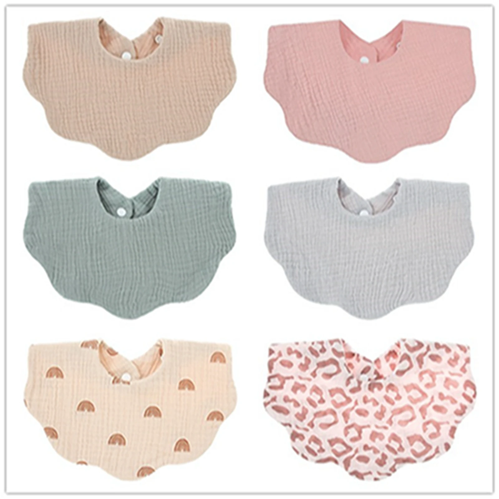 

Baby Feeding Bibs 360 Degree Cotton Flower Saliva Towel Newborn Toddler Soft Cotton Burp Cloth for Kid Bib