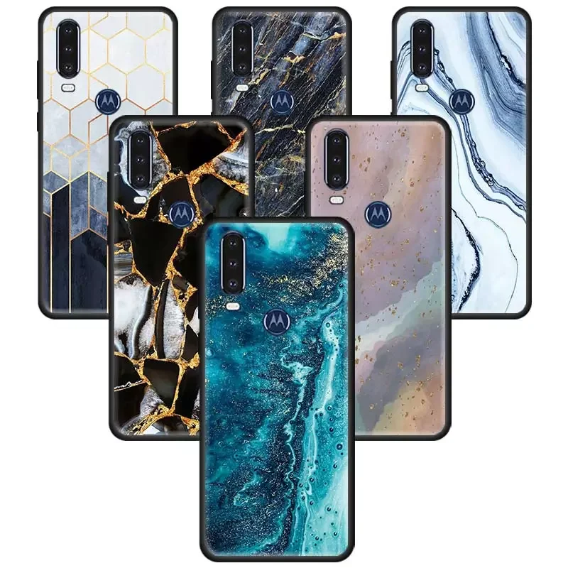 

Fashion Marble Case for Motorola Moto G8 Play G 5G Power Lite E6s Stylus One Hyper Edge Fusion Plus TPU Phone Cover