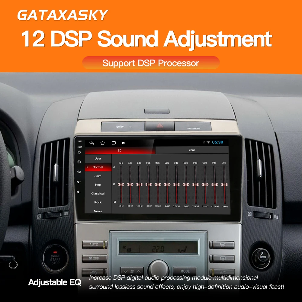 Автомагнитола GATAXASKY 9 дюймов мультимедийный плеер для Toyota Corolla Verso 2004-2009 Carplay Wi-Fi