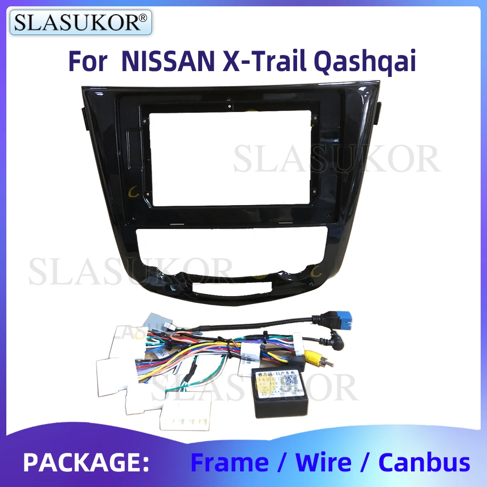 

10.1" 2 Din Car Radio Fascia For NISSAN X-Trail Qashqai 2014-2018 Panel Dashboard Plastic Installation Trim Kit DVD Player Frame