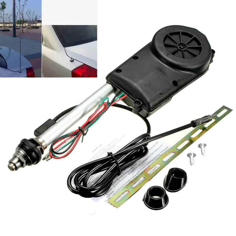 

Universal Car Auto SUV AM FM Radio Electric Power Automatic Antenna Aerial Kit Exterior Vehicle Aerials Replacement Modification