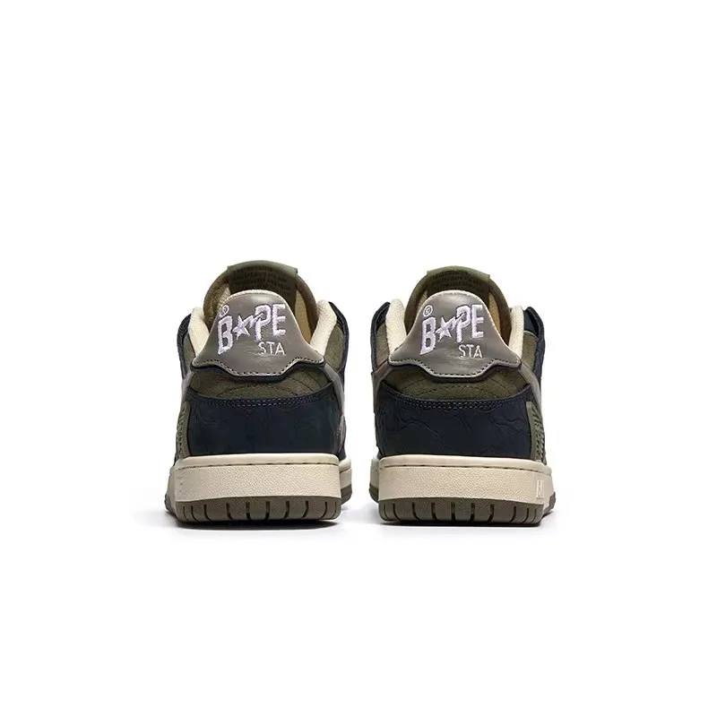 Bapesta SK8 Casual Shoes Woman Fashion Patent Leather Luxury Sneaker Black White Outdoor Trainers Plate-forme Sneakers