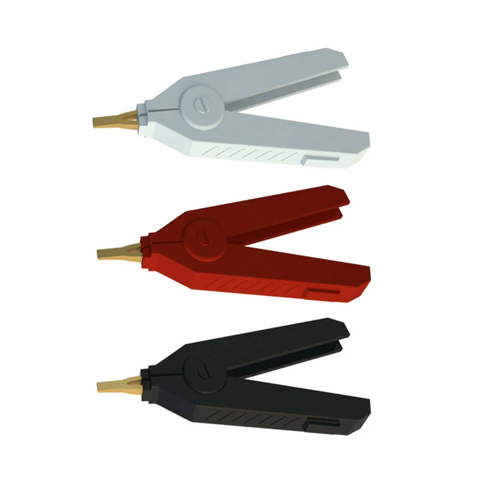 1PCS Alligator Clip 90mm Kelvin Copper Gold Plate LCR Test Grey/Black/Red For Precision Instruments |