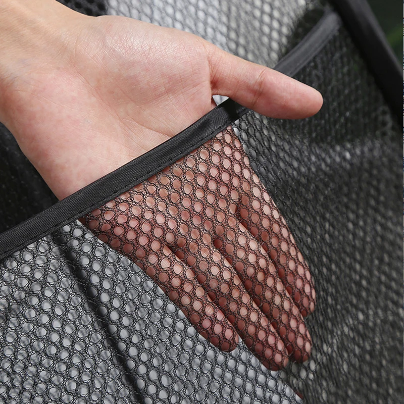 Сетчатая выдвижная корзина для грязного белья складная с прочными ручками