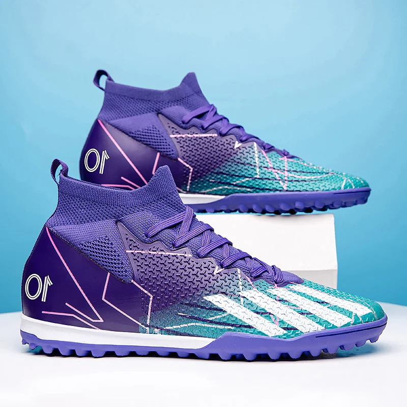 NEW Men Soccer Shoes TF/FG High/Low Ankle Football Boots Male Outdoor Non-slip Grass Multicolor Training Match Sneakers EUR35-45