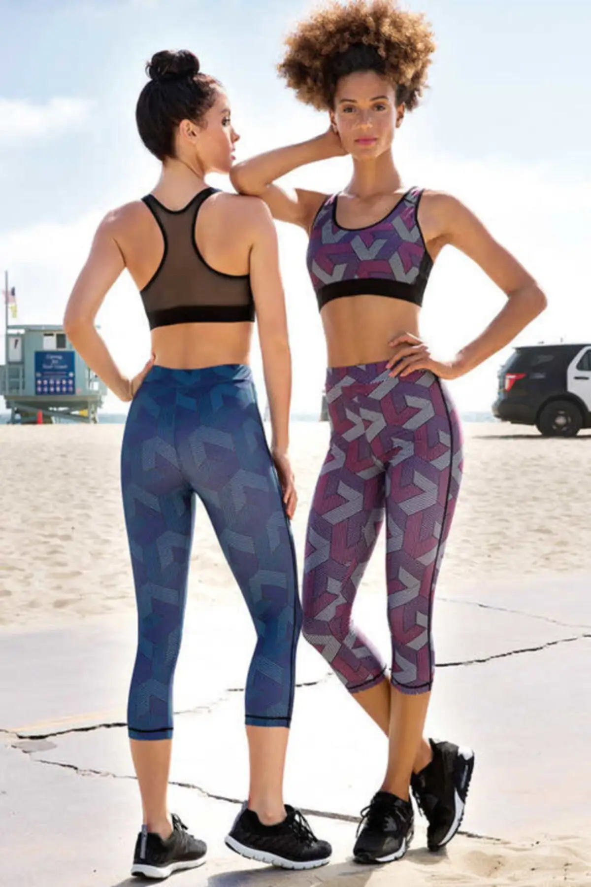 

Women's Leggings Yoga Pants Blue Patterned Sports Leggings Fitness Sport Butt Lifting Tights Sexy Stretch