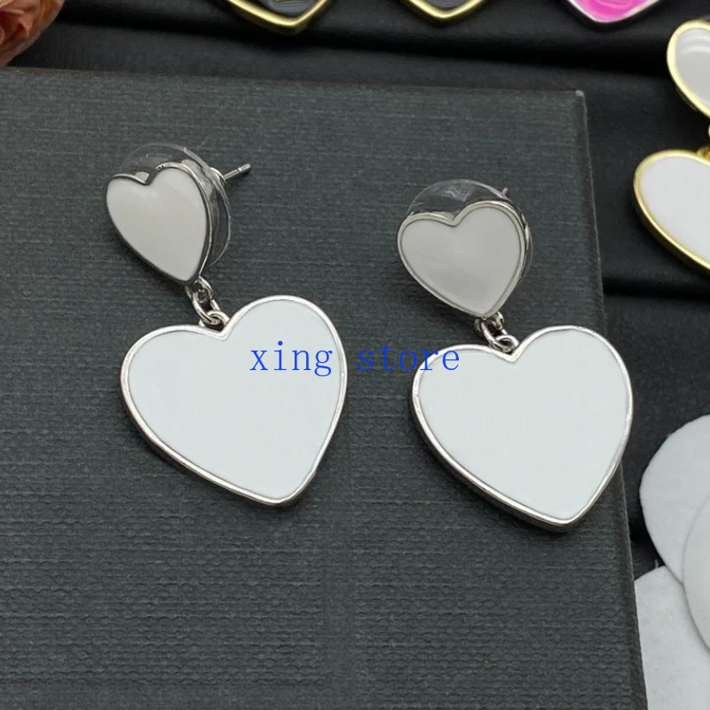 2024 модные новые милые и романтичные женские серьги-подвески в форме сердца