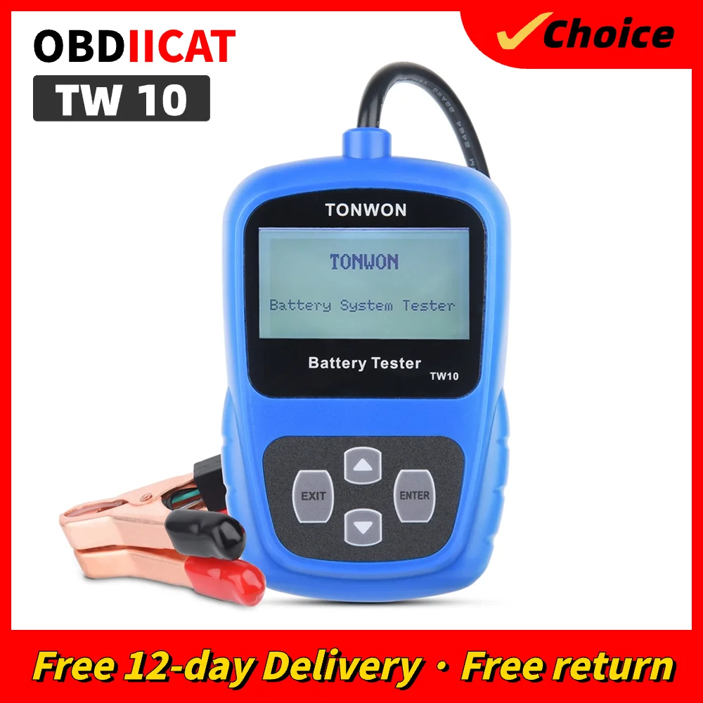 TONWON TW10 автомобильный тестер Анализатор диагностический инструмент универсальный 12 в автомобильный тестер нагрузки на батарею автомобильный измеритель напряжения