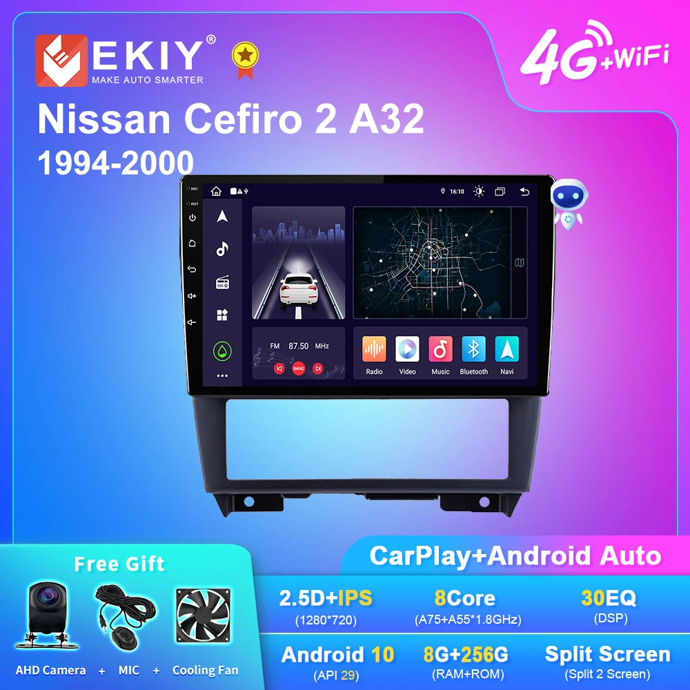 

Автомагнитола EKIY X7 Android 10 для Nissan Cefiro 2 A32 1994-2000 Navi GPS 1280*720 Carplay автомобильный мультимедийный плеер HU No 2 Din DVD