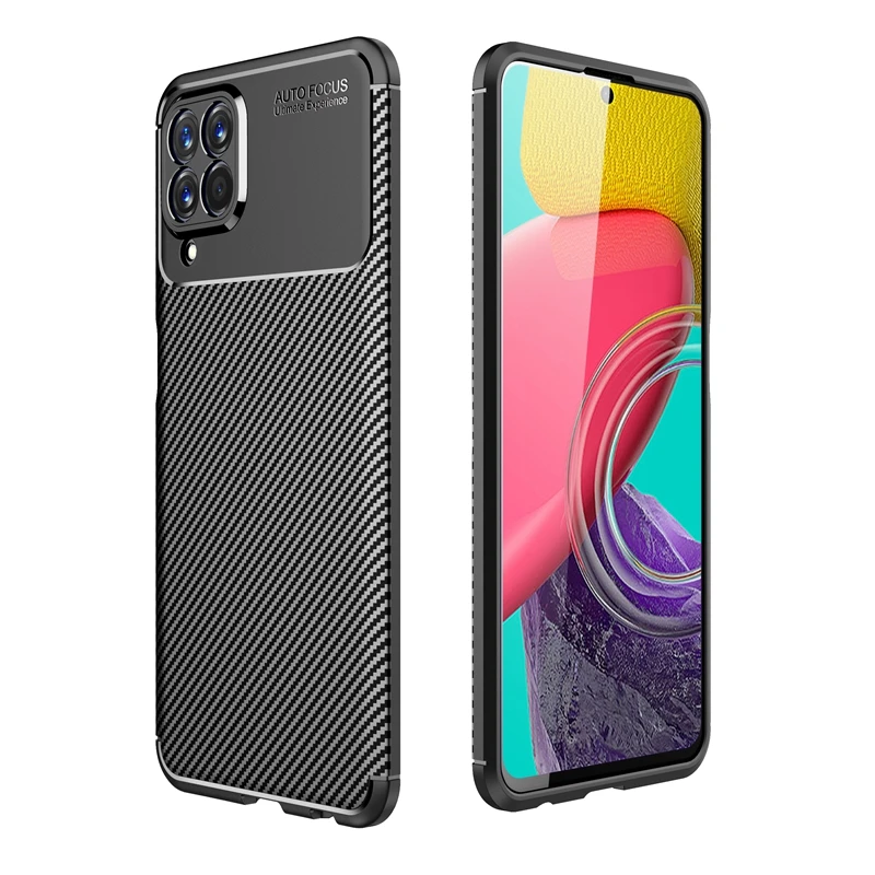 Carbon Fiber Soft Phone Case For Samsung Galaxy M33 M53 M23 A03 Core Silicone TPU Back Cover Coque Protective Fundas A33 A53 A73