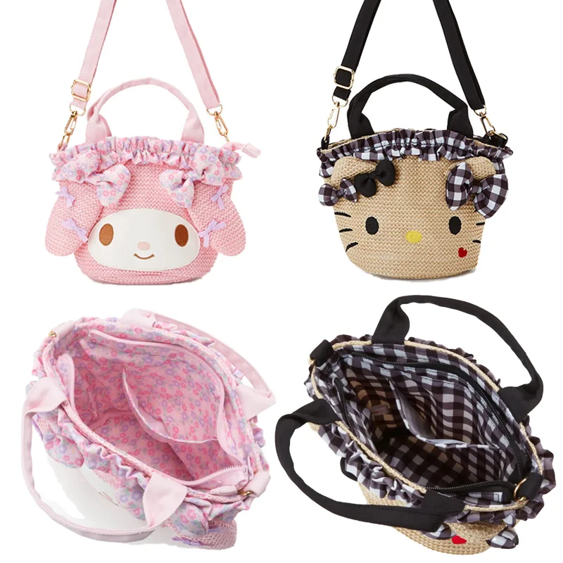 

Милый мультяшный Sanrio плюшевый Hello Kitty мимелоди милый рюкзак для девочки с сердцем сумка-мессенджер плюшевая набивная Аниме кукла подарок на ...
