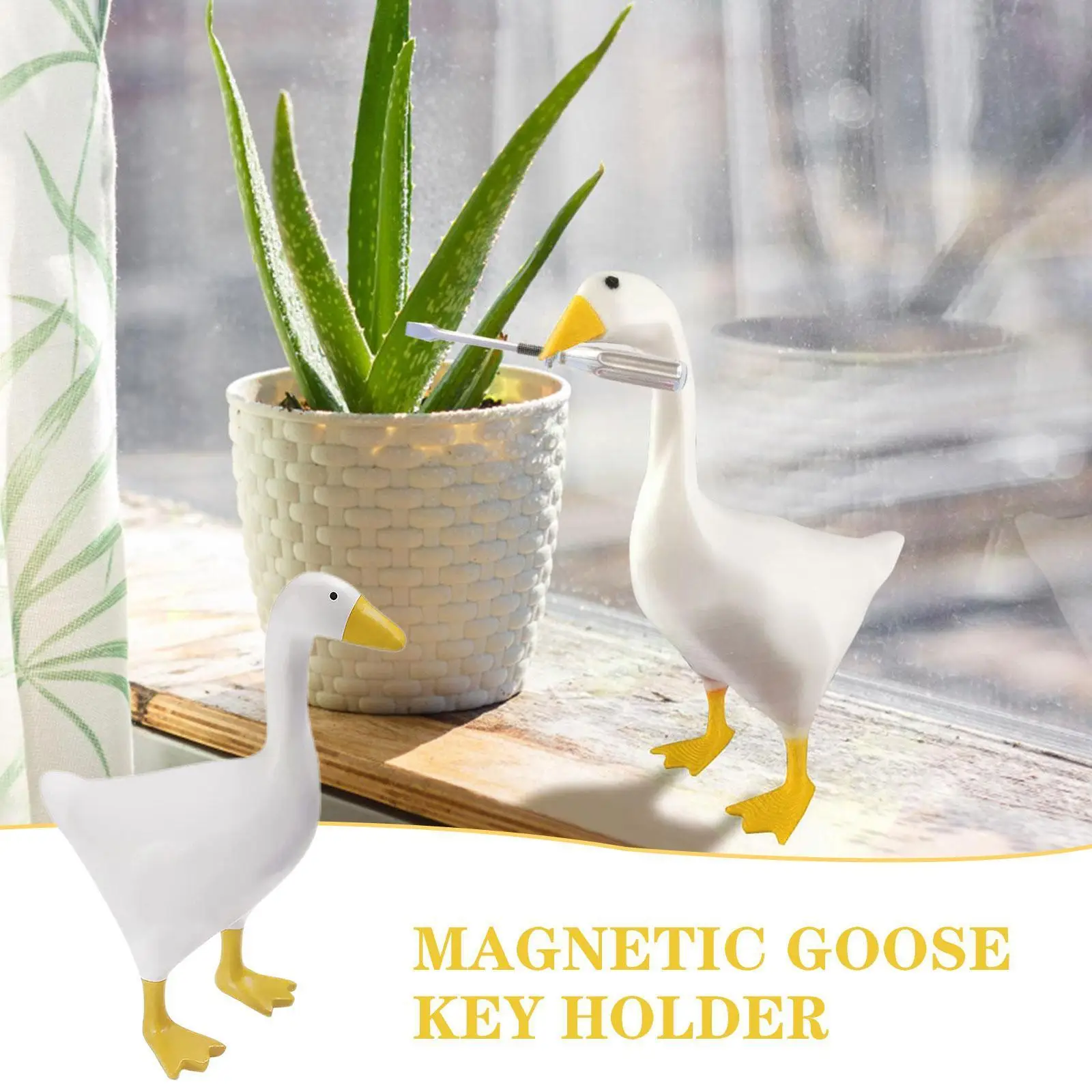 

Magnetic Holder Holding Duck Cute Goose Rack Home Holder Magnetic Resin Hook Decoration Goose New Hooks Sto A9h8