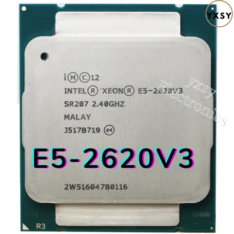 Процессор Intel Xeon E5 2620 V3 SR207 CPU E5 2620V3 2,4 ГГц 6 ядер 85 Вт сокет LGA 2011-3 поддержка материнской платы X99