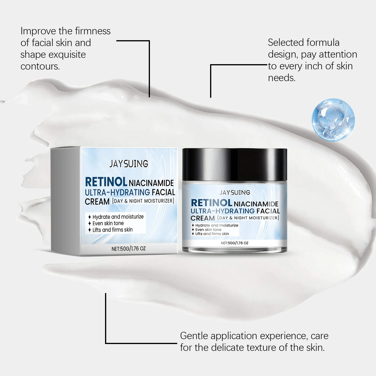 Никотинамидный крем для лица отбеливающий улучшающий тусклость гиалуроновая