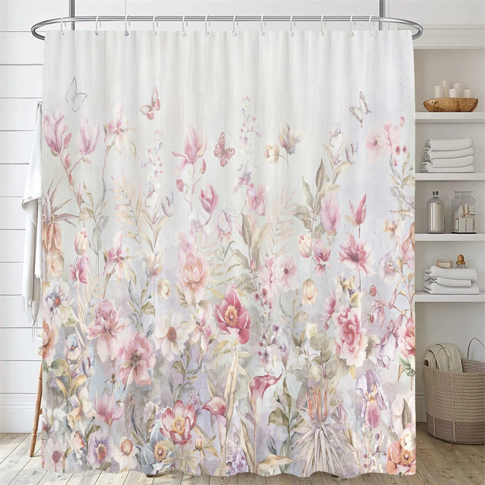 

Занавеска для душа 3D листья полиэстер