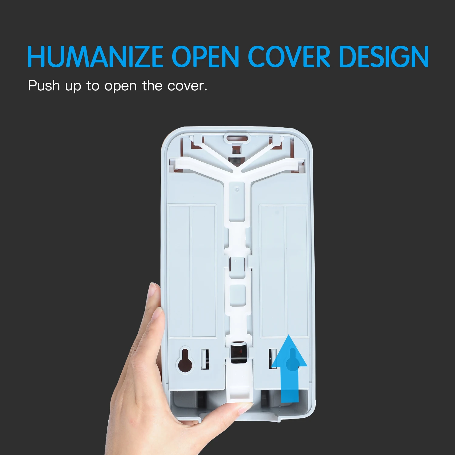 Настенный дозатор жидкого мыла SVAVO 600 мл для кухни и ванной из белого АБС-пластика